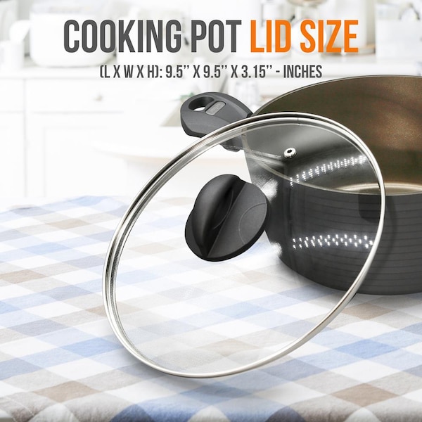 Nutrichef Lid For Nccw12S Dutch Oven Pot - PRTNCCW12SDOPLID