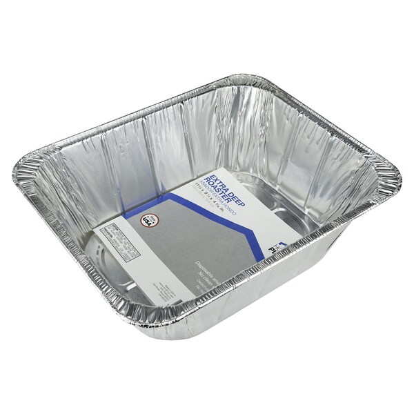 Home Plus 9-1/4 in. W X 11-3/4 in. L Deep Roaster Silver - D08110
