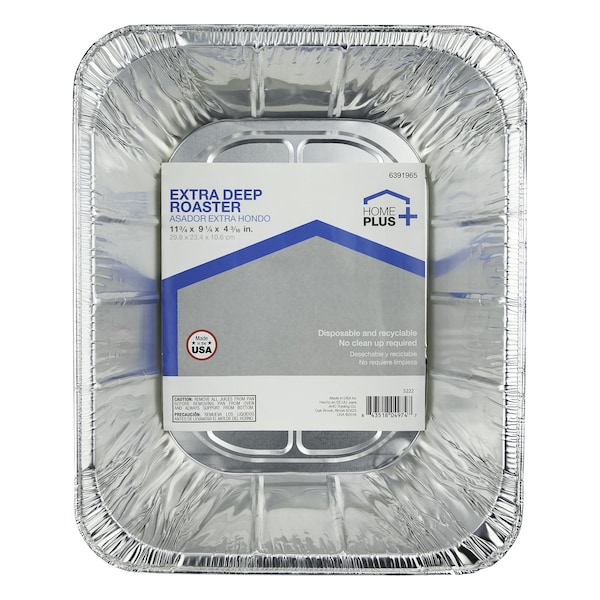 Home Plus 9-1/4 in. W X 11-3/4 in. L Deep Roaster Silver - D08110