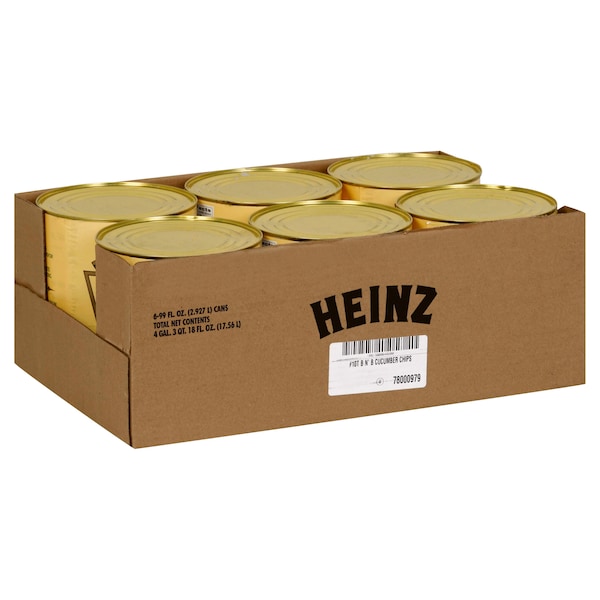 Heinz Bread N Butter Pepinillos en rodajas 99 fl. oz., PK6 - 10013000643600