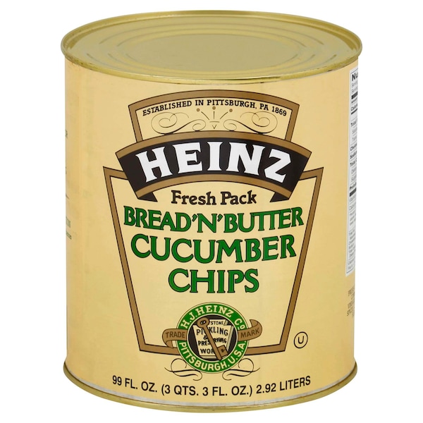 Heinz Bread N Butter Pepinillos en rodajas 99 fl. oz., PK6 - 10013000643600