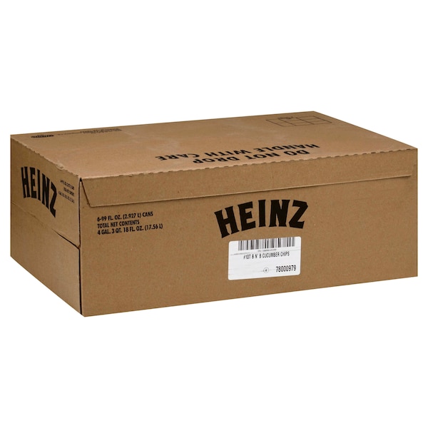 Heinz Bread N Butter Pepinillos en rodajas 99 fl. oz., PK6 - 10013000643600