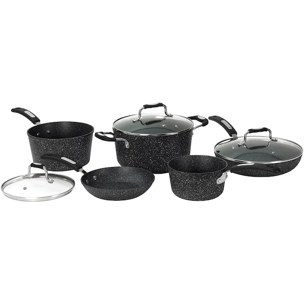 The Rock By Starfrit THE ROCK 8pc Cookware Set with Bakelite Handles - 030930-001-0000