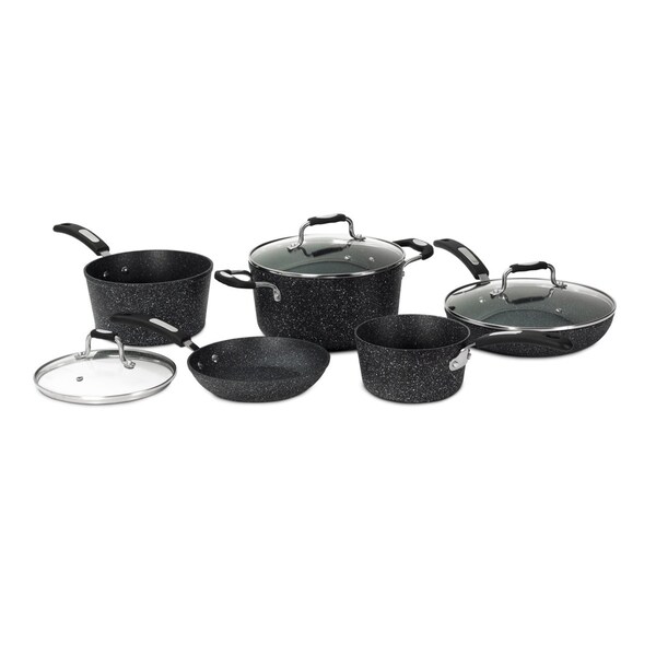 The Rock By Starfrit THE ROCK 8pc Cookware Set with Bakelite Handles - 030930-001-0000
