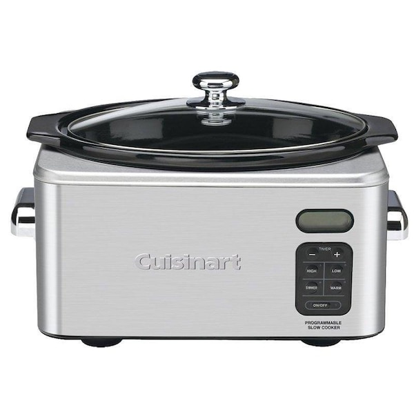 Cuisinart/Waring Cuisinart Slow Cooker, 6.5 qt Capacity, 320 W, Touchpad Control, Ceramic/Stainless Steel - PSC-650