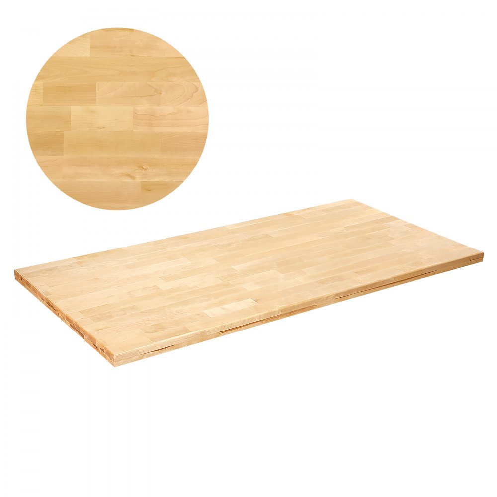 VEVOR Wood Table Top, Holds up to 330 lb, 29.5" x 23.6" x 1.5" Rectangular Countertop for Height Adjustable Electric Standing Desk Frame, Universal Solid One-Piece Maple Desktop for Office & Home Desk - GZTZMSMB3025CKQEYV0