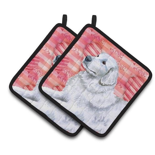 Carolines Treasures Carolines Treasures BB9762PTHD Maremma Sheepdog Love Pair of Pot Holders - BB9762PTHD