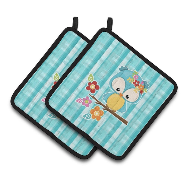 Carolines Treasures Blue Bird Pair of Pot Holders - BB6795PTHD