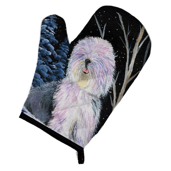 Carolines Treasures Starry Night Old English Sheepdog Oven Mitt - SS8409OVMT