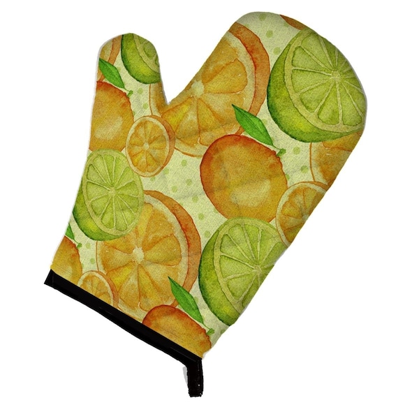 Carolines Treasures Watercolor Limes and Oranges Citrus Oven Mitt - BB7517OVMT