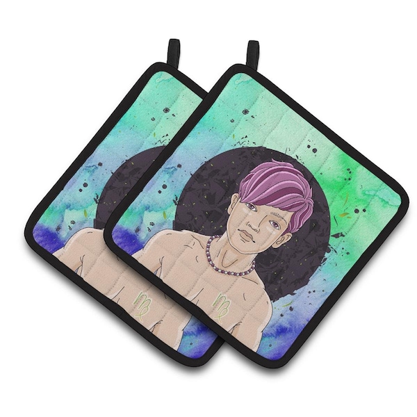 Carolines Treasures Virgo Zodiac Sign Pair of Pot Holders - BB7322PTHD