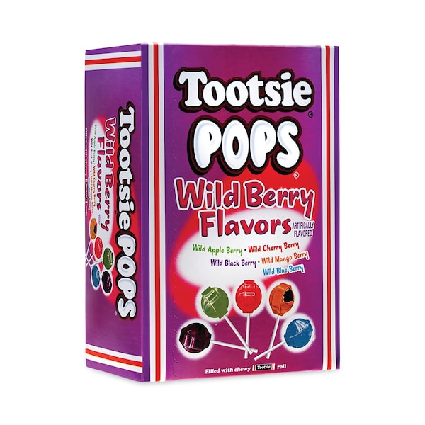 Tootsie Roll Tootsie Pops, Sabores Variados de Baya Salvaje, Paquete de 100, 100 unidades - 793425