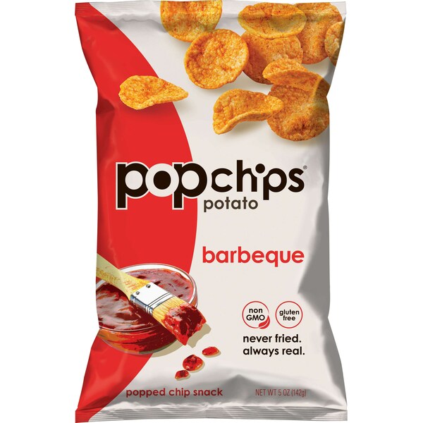 Papas Popchips de 5 oz. Sabor Barbacoa Kosher Parve, Botana de Papas, PK12 - F-AR-50090