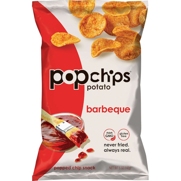 Papas Popchips de 5 oz. Sabor Barbacoa Kosher Parve, Botana de Papas, PK12 - F-AR-50090