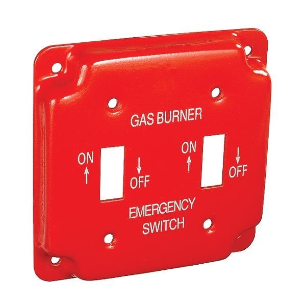 Southwire Electrical Box Cover, Square, Galvanized Steel, Toggle and Raised Cover - BP-1936