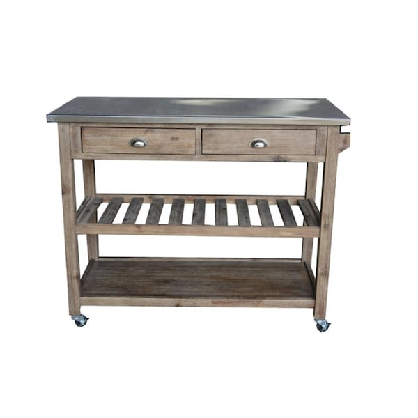 Made-To-Order Boraam Industries Sonoma Wire - brush Kitchen Cart - MA1524130