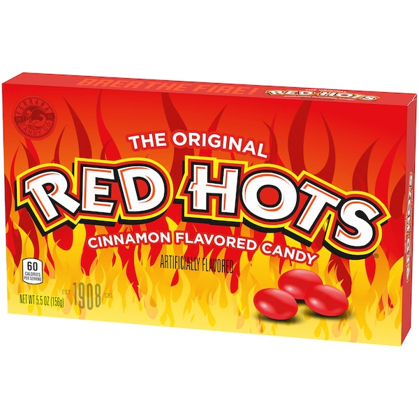 Dulces picosos Red Hots en caja de teatro original de 5.5 oz., paquete de 12 - 2028
