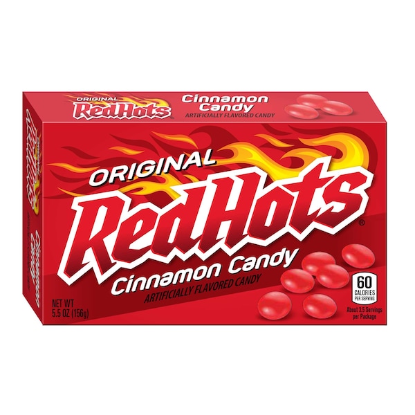 Dulces picosos Red Hots en caja de teatro original de 5.5 oz., paquete de 12 - 2028