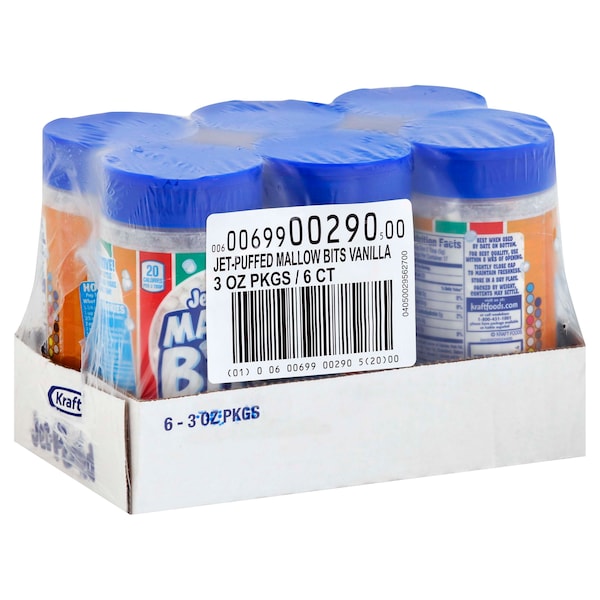 Malvaviscos de vainilla Jet-Puffed de 3 oz, paquete de 6 - 00600699002905