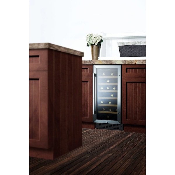 Summit Appliance Div. Summit-15"W Wine Cellar For Built-In Or Freestanding Use, , Digital Controls, LED Light - SWC1535B