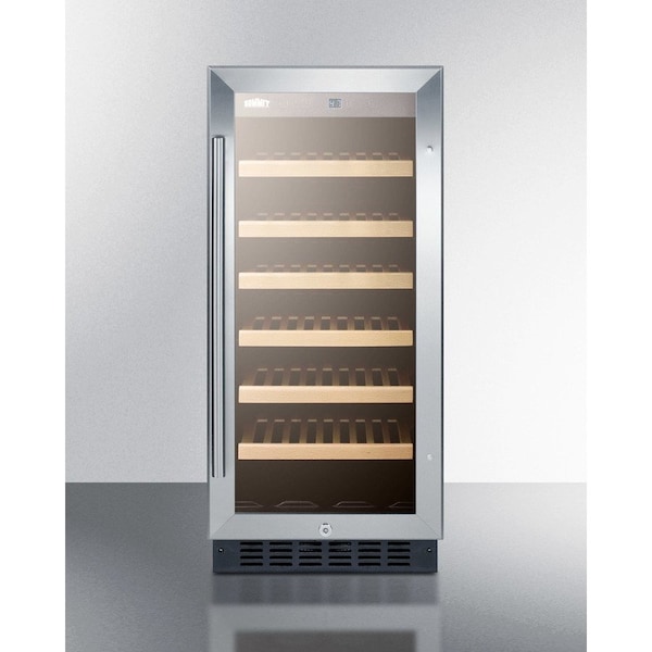Summit Appliance Div. Summit-15"W Wine Cellar For Built-In Or Freestanding Use, , Digital Controls, LED Light - SWC1535B