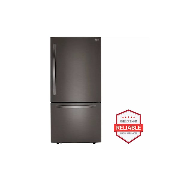 Almo 26 cu. ft. Energy Star Certified Bottom Freezer Refrigerator in Black Stainless Steel - LRDCS2603D