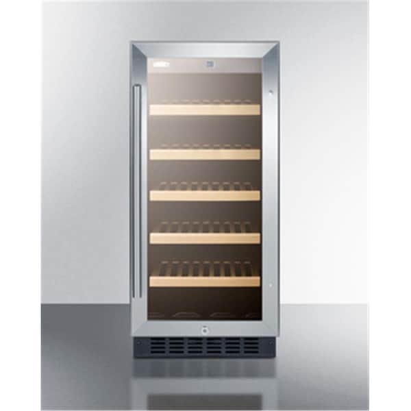 Summit 15 in. Wide Built-in ADA Height Wine CellarStainless Steel - ALWC15CSS