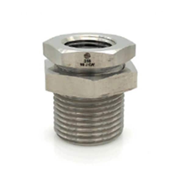 Midland Industries Midland Industries SS2707-04-04 0.25 FNPT 316 Stainless Steel Bulkhead Coupling - SS2707-04-04