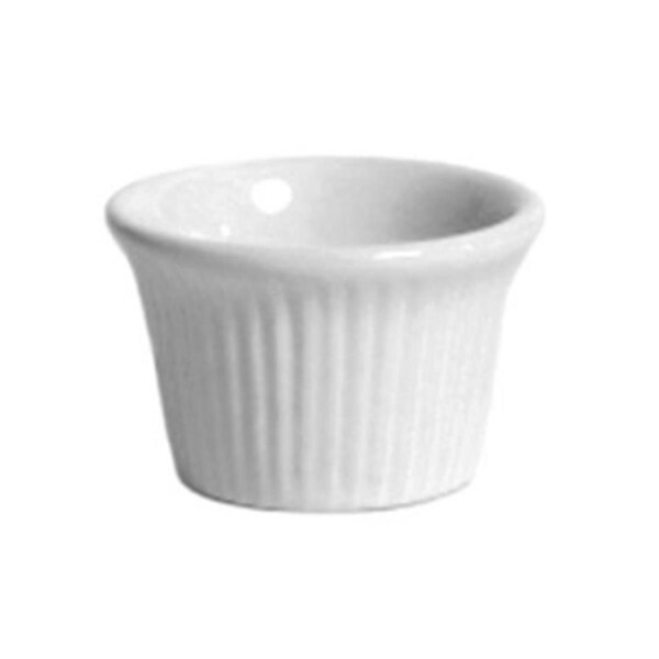 Tuxton China 2.38 in. Ramekin Fluted 1.5 oz. - White - 4 Dozen - BWX-0152