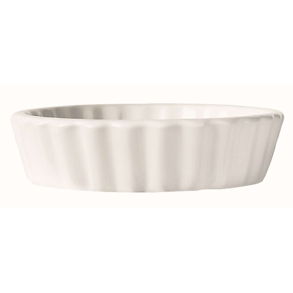 World Tableware Bedrock Ovenware 5" 8 oz. Bright White Round Creme Brulee, PK24 - CB-080