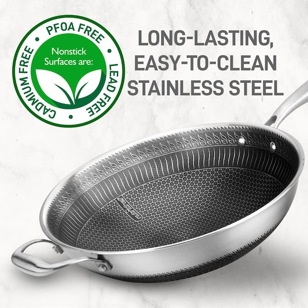 Nutrichef 8Pcs Triply S.Steel Cookware Set - NC3PLY8Z
