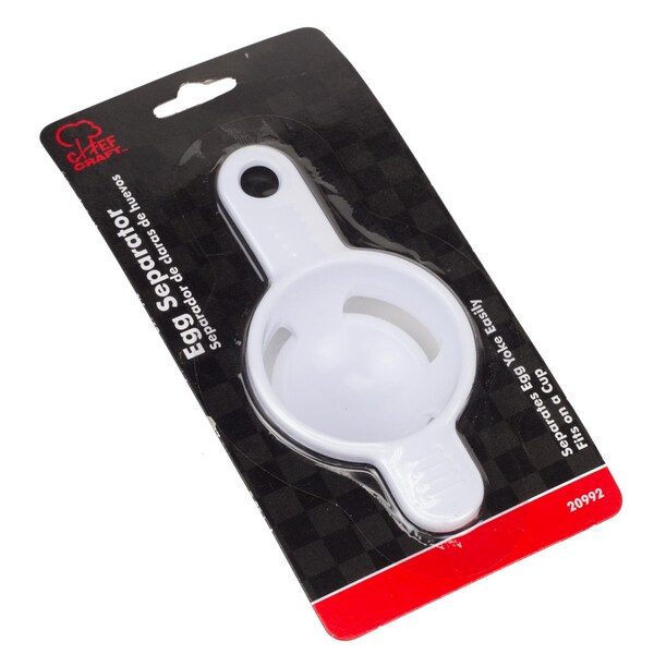 Chef Craft Corporati Chef Craft 3.5 in. W X 7 in. L White Plastic Egg Separator - 20992