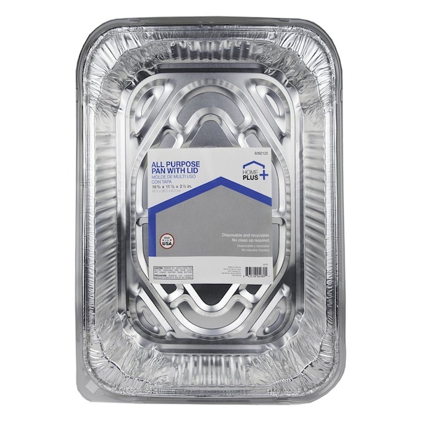 Home Plus Durable Foil 11-7/8 in. W X 16-5/8 in. L All Purpose Pan Silver 1 pc - D84010