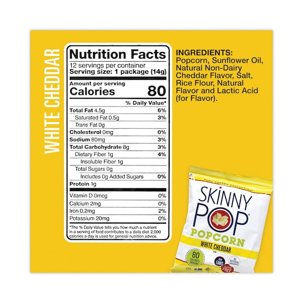 Paquete de bocadillos variados de palomitas Skinnypop, bolsa de 0.5 oz, paquete de 36 unidades - 2106