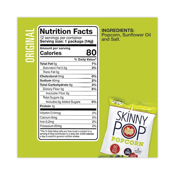 Paquete de bocadillos variados de palomitas Skinnypop, bolsa de 0.5 oz, paquete de 36 unidades - 2106
