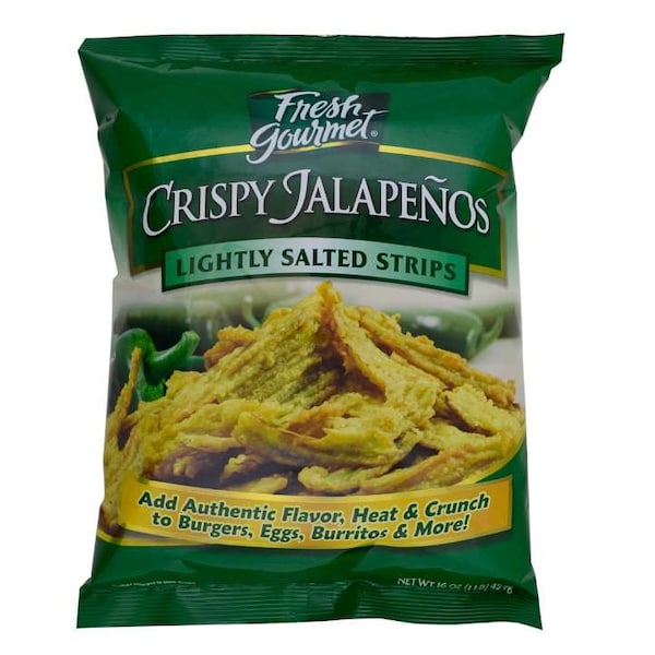 Tiras de Jalapeño Crujientes Fresh Gourmet 1 libra, paquete de 10 - 55712