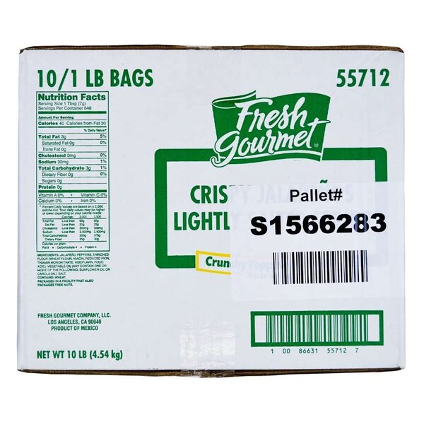 Tiras de Jalapeño Crujientes Fresh Gourmet 1 libra, paquete de 10 - 55712