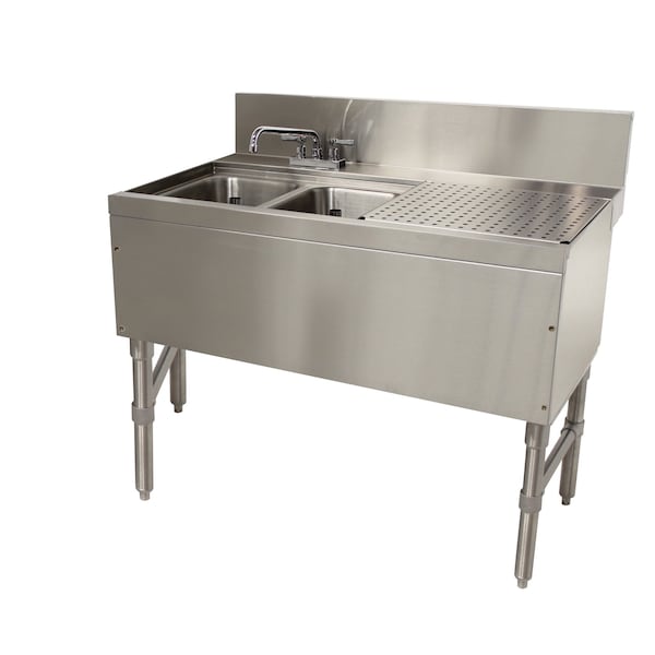 Advance Tabco Prestige Underbar Sink Unit 2-compartment 36 in.W x 25 in.D x 36 in.H - PRB-24-32L