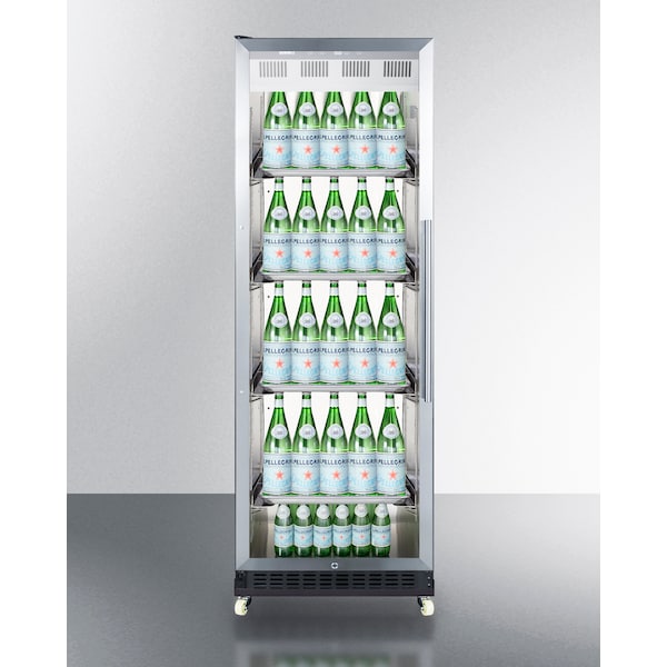Summit 24" Wide Mini Reach-In Beverage Center with Dolly - SCR1401LHRI
