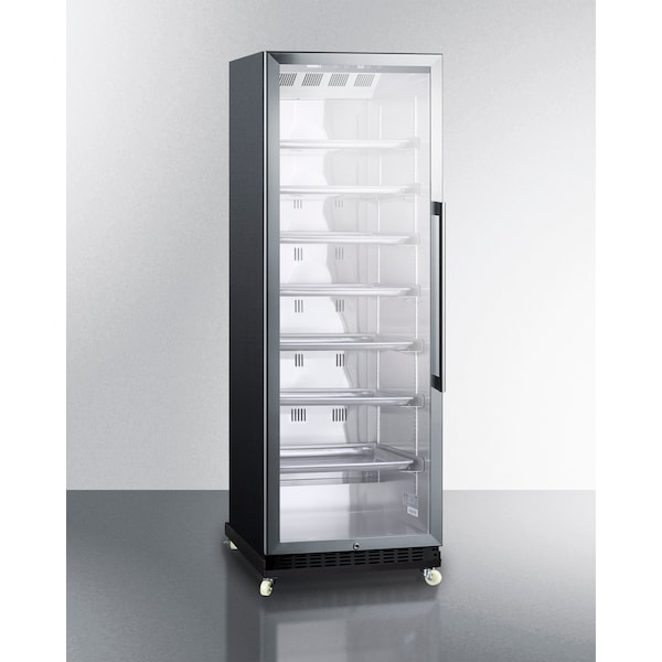 Summit 24" Wide Mini Reach-In Beverage Center with Dolly - SCR1401LHRI