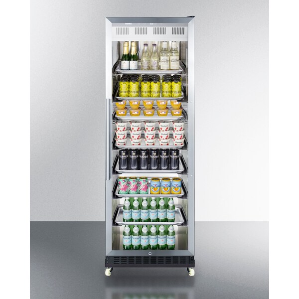 Summit 24" Wide Mini Reach-In Beverage Center with Dolly - SCR1401RI