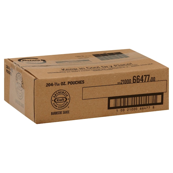 Salsa de Barbacoa Kraft en paquete de 0.438 oz, PK204 - 10021000664778.