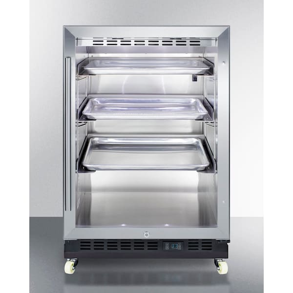 Summit 24" Wide Built-In Mini Reach-In Beverage Center with Dolly - SCR610BLRI