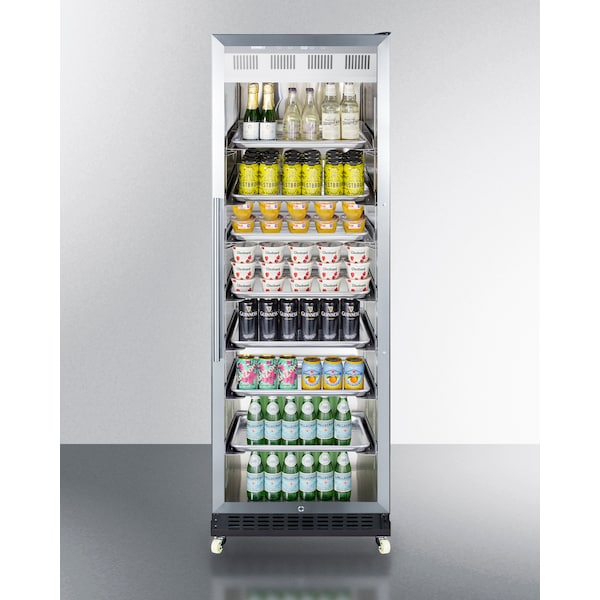Summit 24" Wide Mini Reach-In Beverage Center with Dolly - SCR1401RICSS