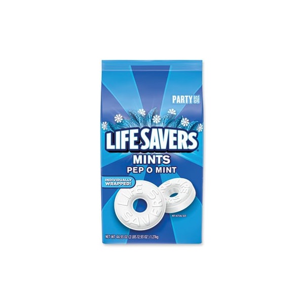 Wrigleyco LifeSavers, DULCES DUROS DE MENTA, PEP-O-MINT, BOLSA DE 50 ONZAS - 27625