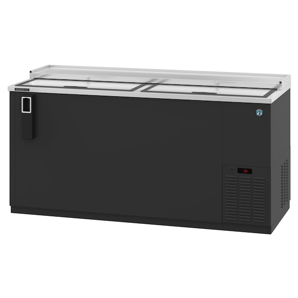 Hoshizaki America Refrigerator, Two Section, Black Vinyl Back Bar Bottle Cooler, Slide Top Doors,  - CC65