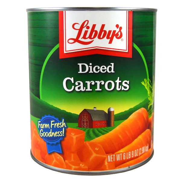 Zanahorias picadas Libby bajas en sodio 105 oz., paquete de 6 - F003710096223