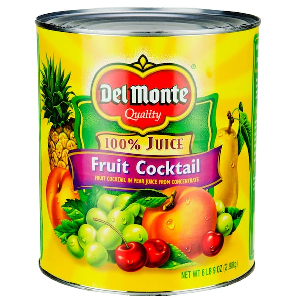 Del Monte En Jugo Cóctel de Frutas en Lata #10, Paquete de 6 - 2001651