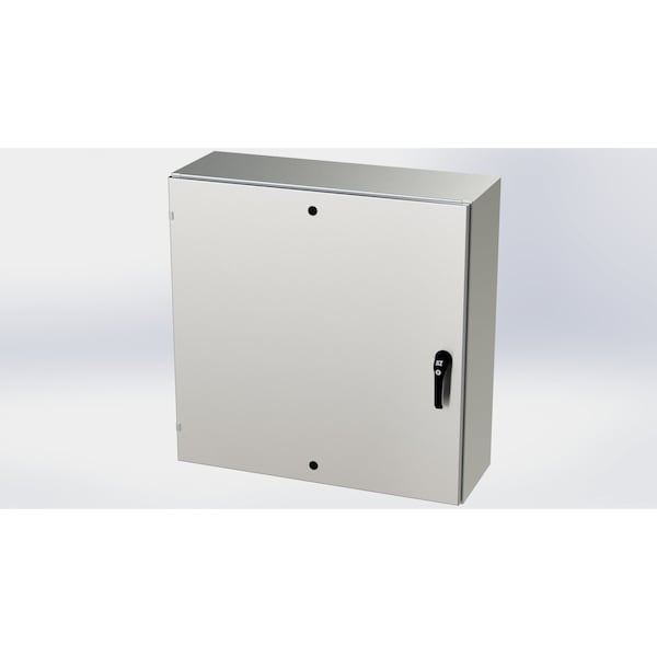 Saginaw Control & Engineering 304 Stainless Steel Electrical Enclosures, 36 in H, 12 in D, 36 in W, NEMA 3R, 4, 4X, 12, 13 - SCE-36EL3612SSLPPL