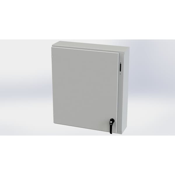 Saginaw Control & Engineering Carbon Steel Electrical Enclosures, 36 in H, 8 in D, 31.38 in W, NEMA 3R, 4, 12, 13, Hinged - SCE-36XEL3108LPLG